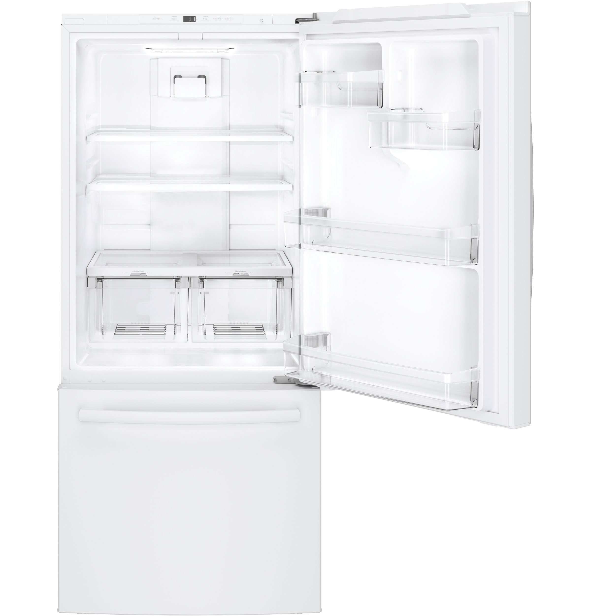 20597 - fridge - GDE21EGKWW - open 20597 - fridge - GDE21EGKWW - open