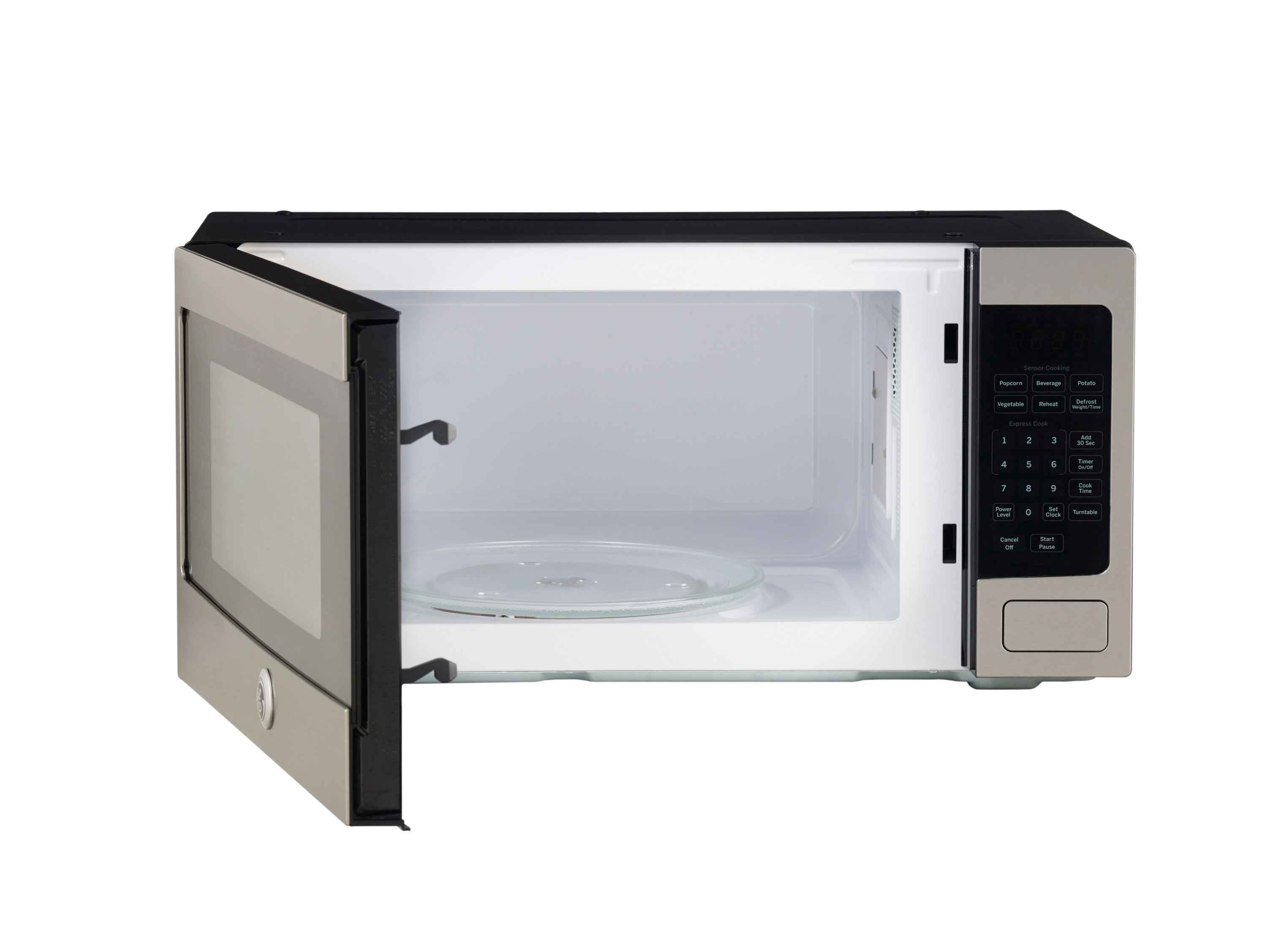23731 - ge - microwave - stainless - PEM10SFC - open 23731 - ge - microwave - stainless - PEM10SFC - open