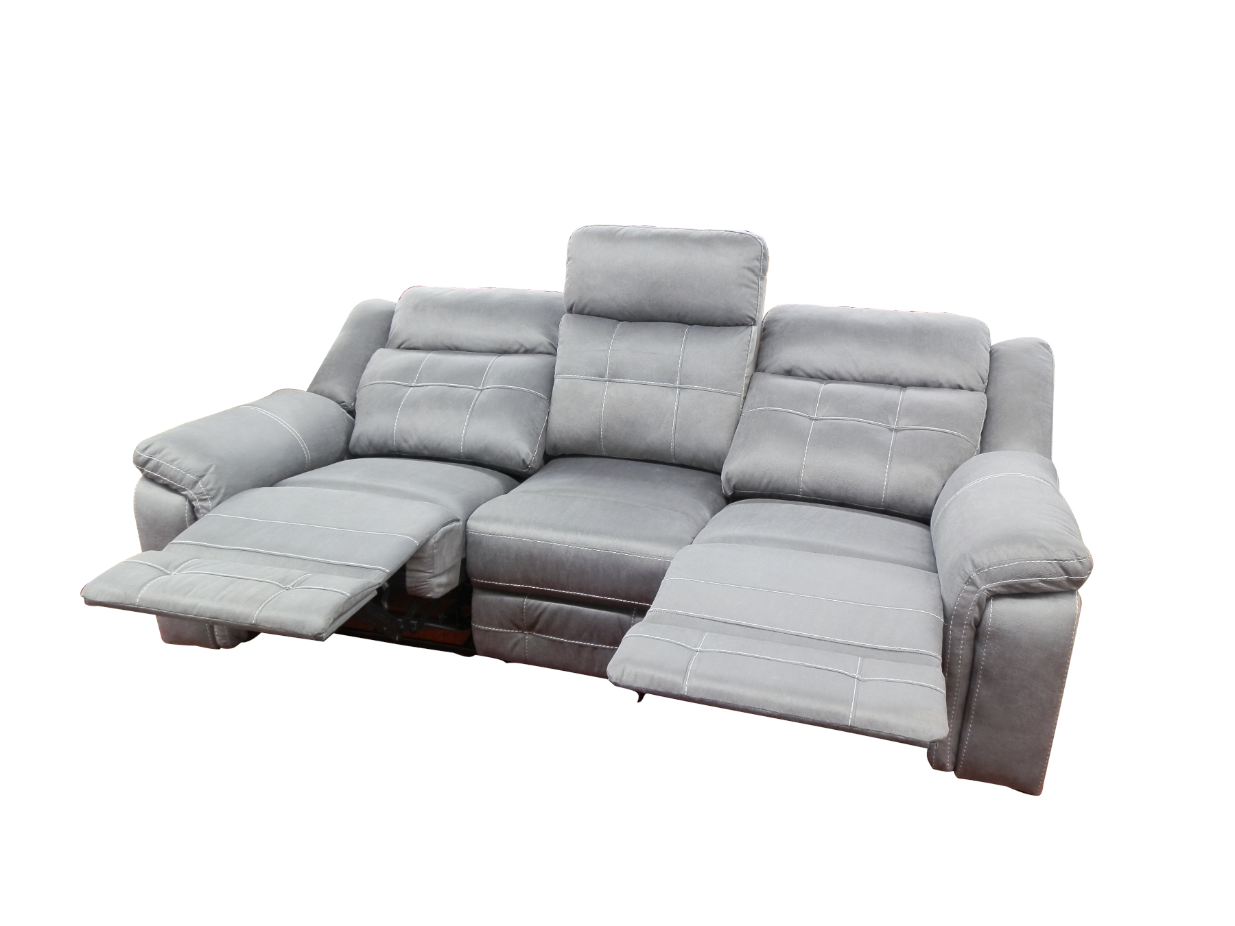 23849 - Reclining Sofa - UF-5993 - Grey - Open 23849 - Reclining Sofa - UF-5993 - Grey - Open