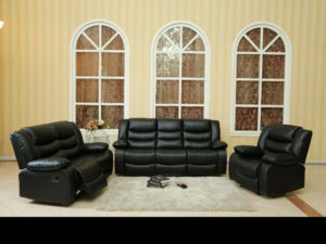 24010 - Sofa Set - MEGA-L8485 - Black